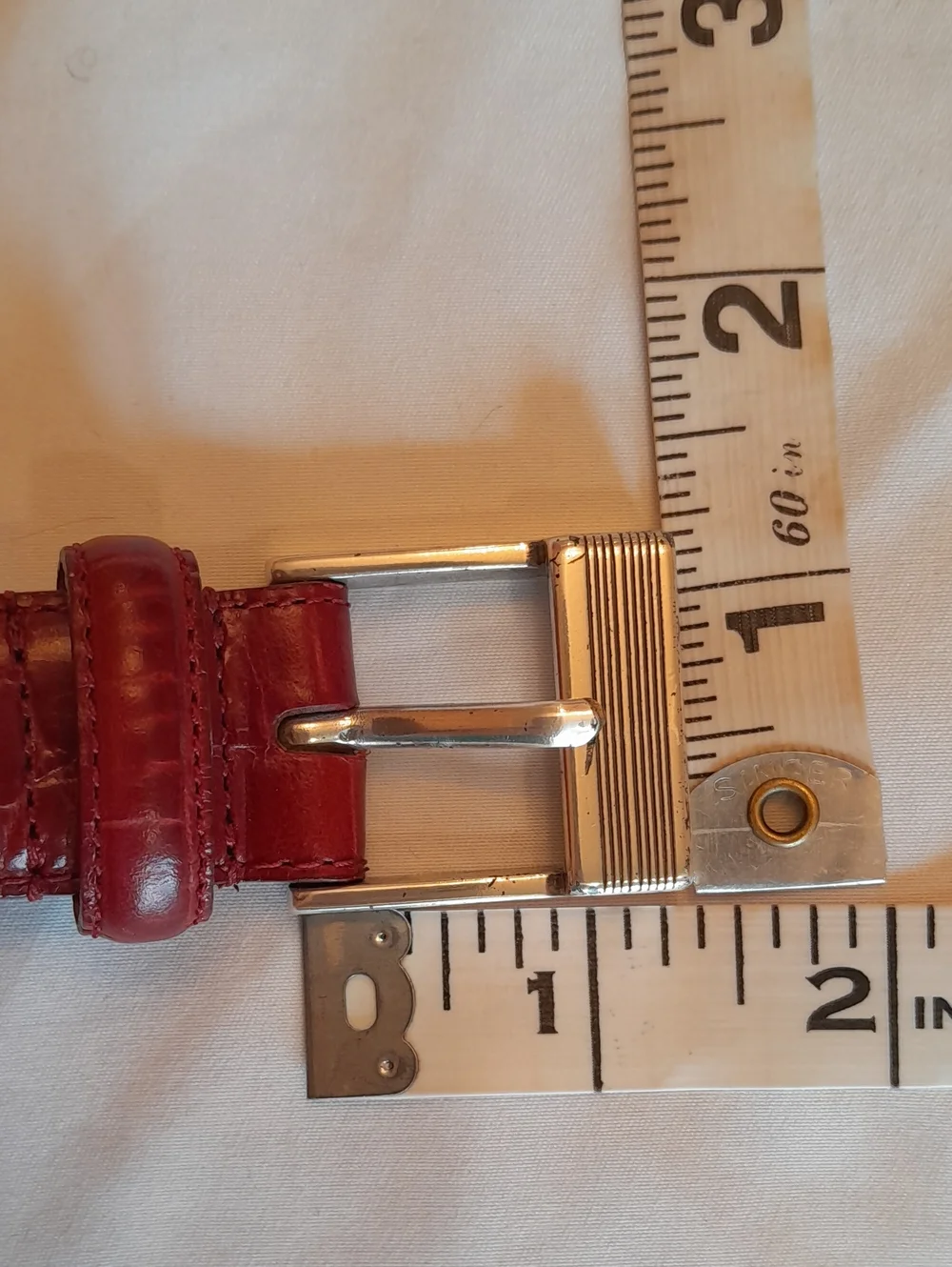 Ralph Lauren Leather Belt - Maroon, XL